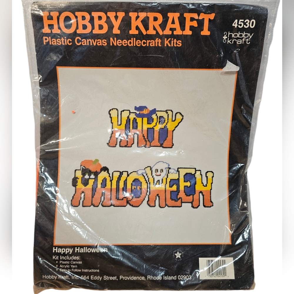 Vintage Hobby Kraft Happy Halloween Needlecraft Kit